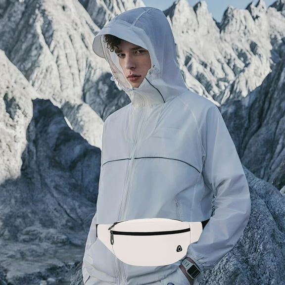 SHIMELE Waterproof Sports Outdoor Waist Pack for Men and Women, Solid Color Large Capacity Cycling Chest Pack with Coin Purse for Cell Phone