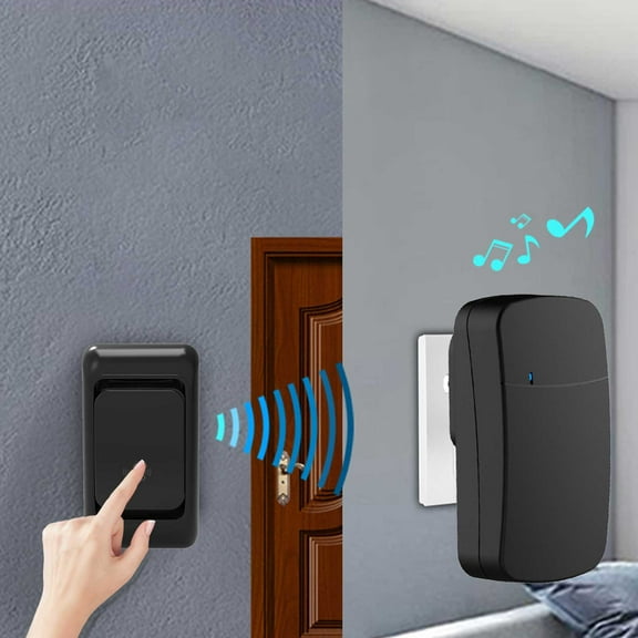 SHIMELE Wireless Doorbell with Remote Control - Digital Dingdong Doorbell, Waterproof Doorbell Pager, 38 Ringtones, Strong Signal, Easy Installation
