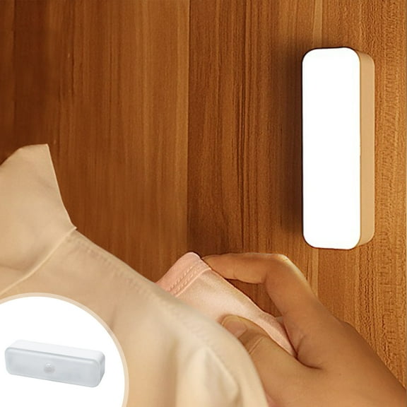 SHIMELE Wireless Motion Sensor LED Closet Light - USB Rechargeable Cabinet Light for Under Cabinet, Hallway, Kitchen, Stairway Use - Magnetic & Easy Installation