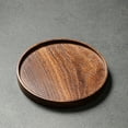 thumbnail image 1 of SHIMELE Wooden Tea Tray Dry Tea Tray Storage Tray for Cups Candy Fruit Serving - Brown Round Wooden Platter for Tea Brewing and Snack Organization, 1 of 6