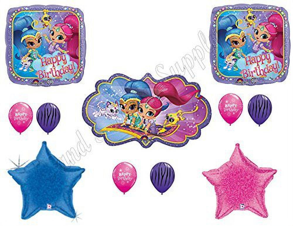 C & S PARTY SUPPLY SHIMMER AND SHINE (B) HAPPY Birthday Party Balloons Decoration Supplies Genie Nick