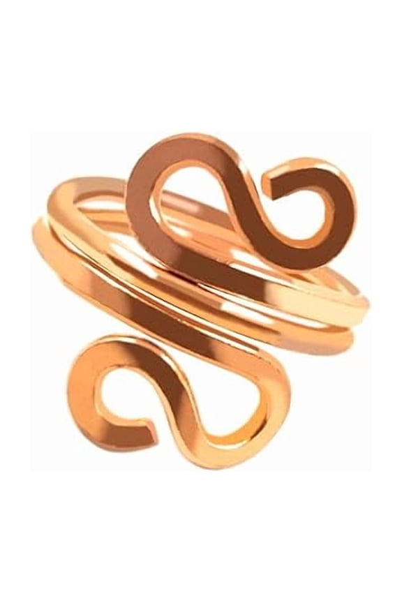 Unisex-Adult Designer Pure Copper Ring Design 12