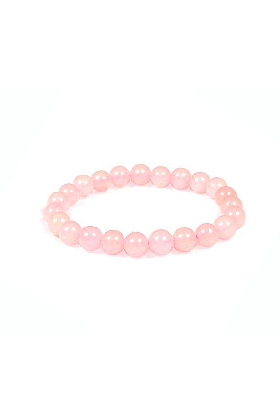 reiki crystal semi precious stones jewelry for men women spiritual chakra stone beads bracelets (rose quartz)