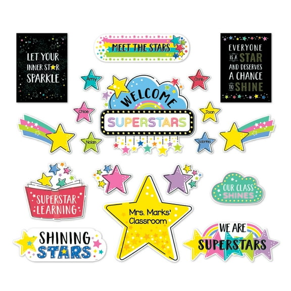 Creative Teaching Press Shine Bright Bulletin Board Set, 43 Pieces