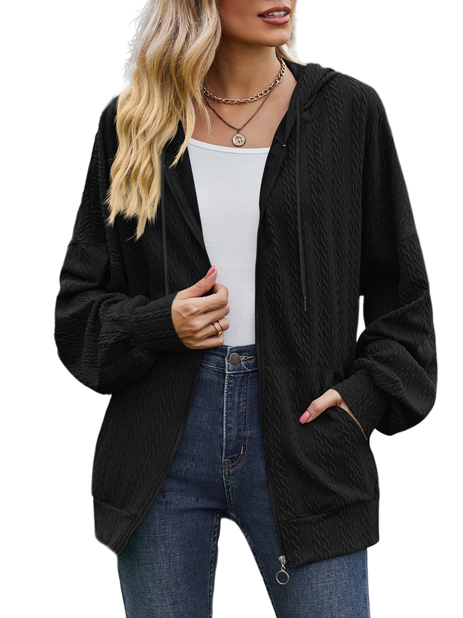 Chic Hooded Women's Sweatshirt