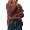 thumbnail image 1 of SHINE UP Sweaters for Women Long Sleeve Crewneck Tops Fall Oversized Casual Chunky Knit Pullover, 1 of 9