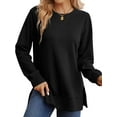 thumbnail image 1 of SHINE UP Sweatshirt for Women Long Sleeve Tunic Tops Crewneck Casual Pullover Shirts with Side Split, 1 of 8