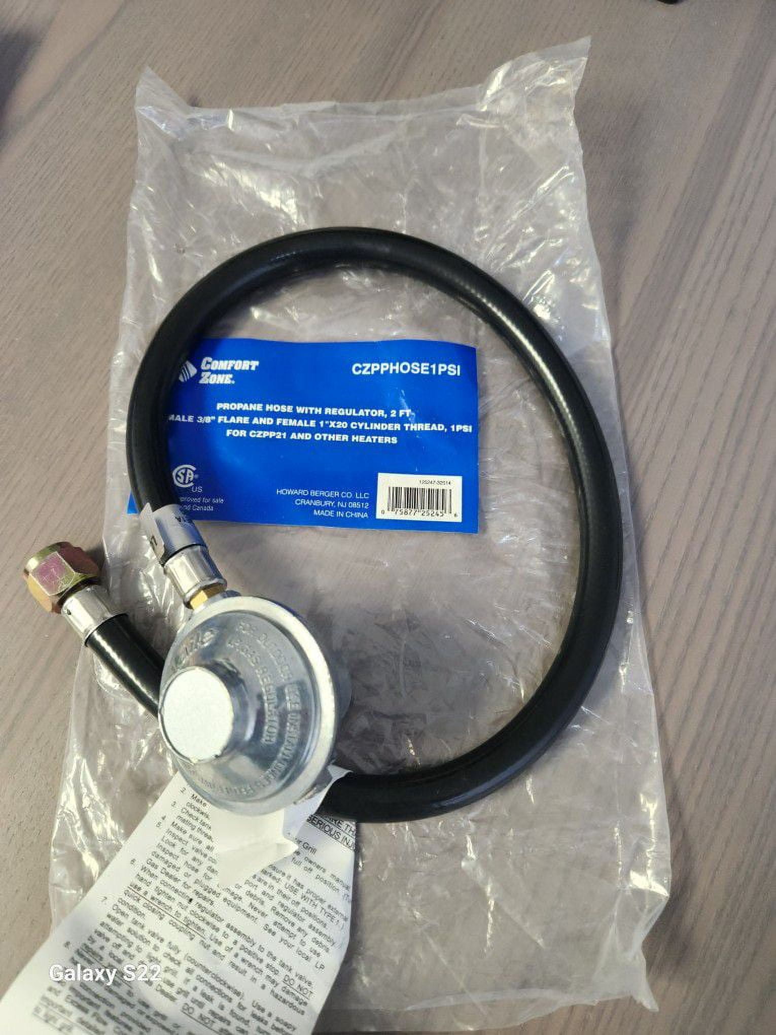Shinestar SH-2FT-PR 2 ft, Black 3/8" Female Flare Gas Line Connector