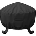 thumbnail image 1 of GASPRO Fire Pit Cover Round for 30-36 inch, 600D Heavy Duty Outdoor Fire Pit Cover, Waterproof,Dustproof and Anti UV, 36'' x 24'', Black, 1 of 7