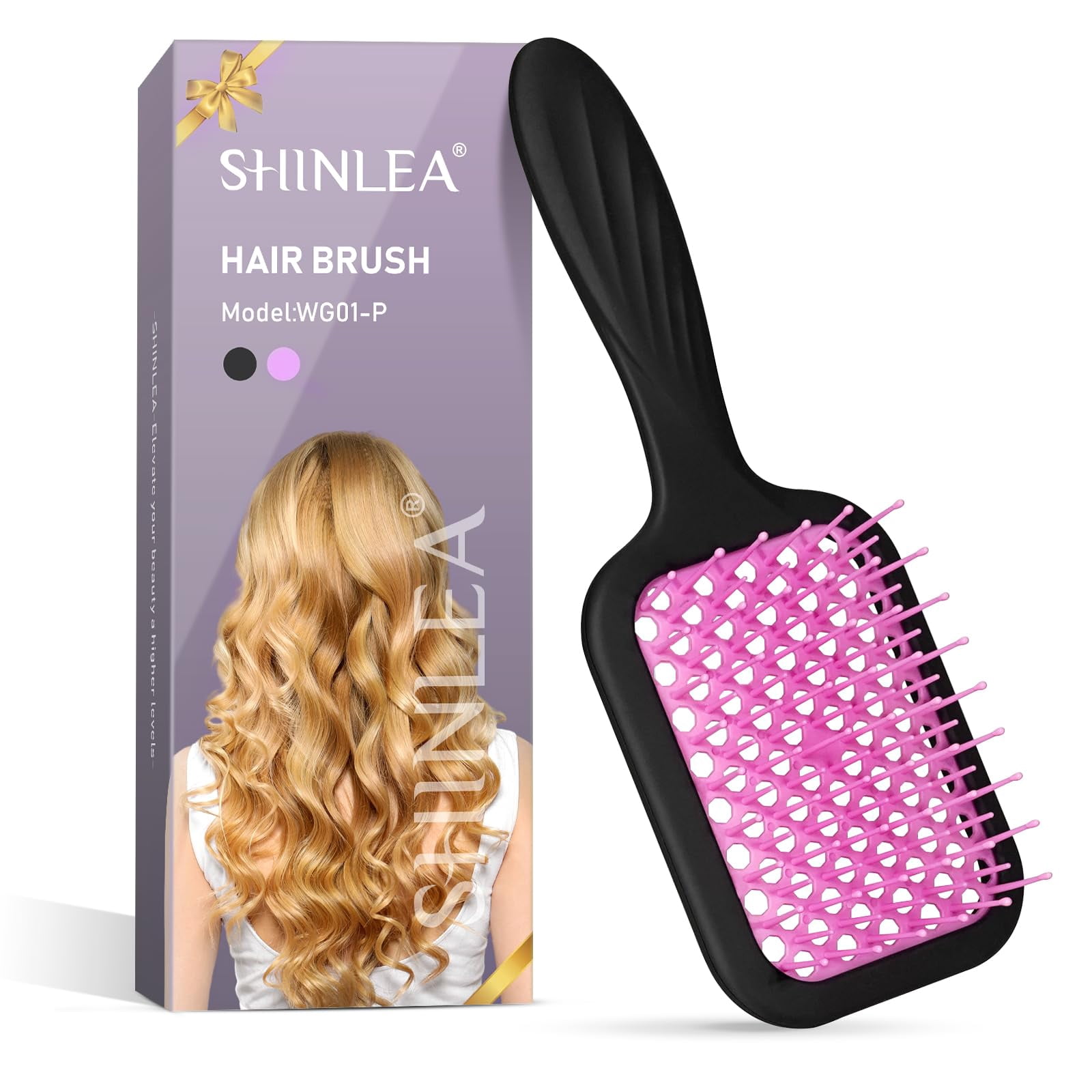 Paddle Hair Brush – Entwirrt Schonend Langes, Dickes, Lockiges Haar | Für Männer & Frauen | Mit Weichen Borsten