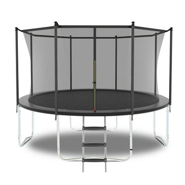 SHINPT 10FT Outdoor Trampoline with Enclosure Net and Ladder, Recreational Trampolines for Kids and Adults, Heavy Duty Jumping Mat and Spring Cover Padding, ASTM Approval