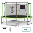 thumbnail image 1 of SHINPT 14ft Outdoor Trampoline for Kids, Big Trampoline with Basketball Hoop and Ladder, Heavy Duty Trampoline with Net Meets ASTM Standard, Backyard Trampoline for Adult, Large Trampoline for Gift, 1 of 9