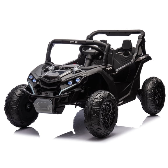 SHINPT 24V Kids Ride On Car, 2 Seater Electric Ride On Car for Kids 3+, 2x80W Motors, Remote Control, Slow Start, Four Wheel Suspension, Large Wheels, Seat Belts, Storage, Multimedia, Power Display
