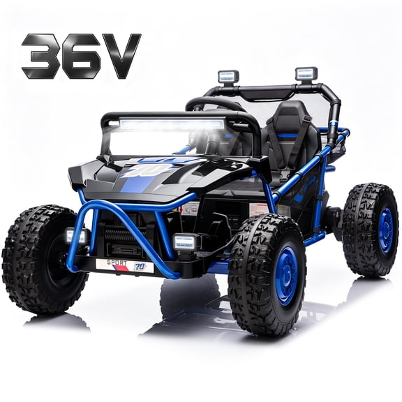 36V Electric Ride On Car with 2 Seats, SHINPT Powered Ride on Toy for Big Kids Aged 6+, Kids Ride on Car with Rear Wheel Spring Suspension, Bluetooth, Music, 2x250W Motor, Kids Electric Vehicle