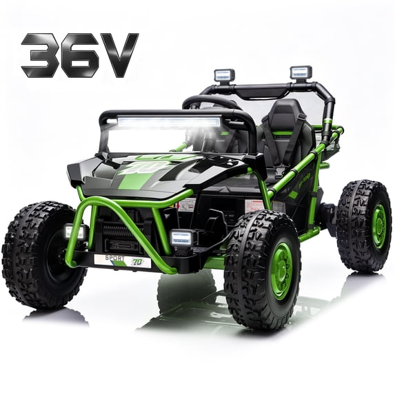 36V Electric Ride On Car with 2 Seats, SHINPT Powered Ride on Toy for Big Kids Aged 6+, Kids Ride on Car with Rear Wheel Spring Suspension, Bluetooth, Music, 2x200W Motor, Kids Electric Vehicle