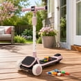 thumbnail image 1 of SHINPT Children's 3-Wheel Scooter with Buildable Block Panels, PU Light-Up Wheels, Foldable T-Bar, Adjustable Height Handle, Music & Lights, Purple, Ages 3-9, 1 of 7