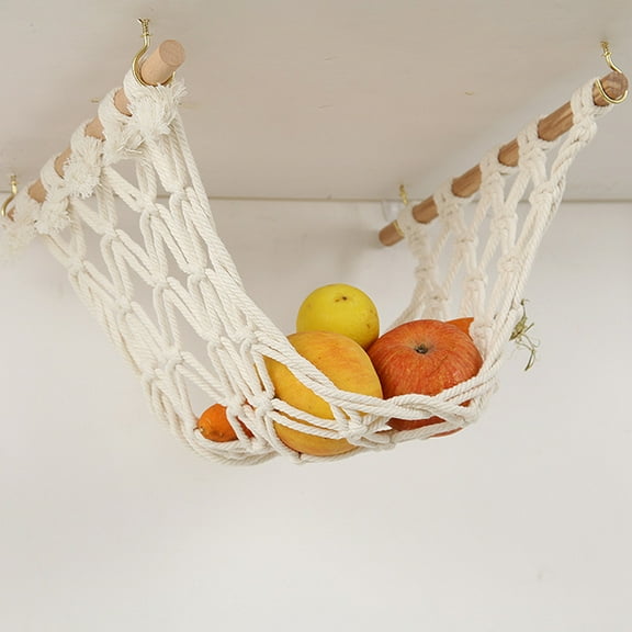 SHINYPASING Cabinet Fruit Hammock Handwoven Metal Assorted Color 1 Set Storage