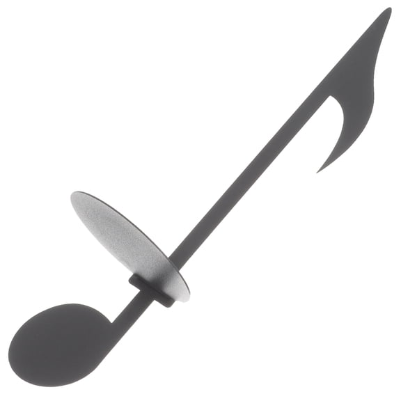 SHINYPASING 1Pack Wall Candlestick Music Notes Decor Black Metal For Home Decor 11x2.8in