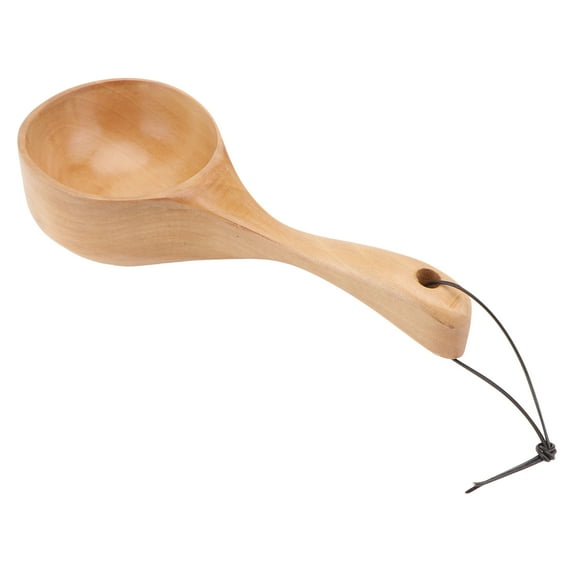 SHINYPASING 1Pcs Chocolate Round Wooden Water Ladle Dipper Kitchen Utensil Harmless For Serving Soup