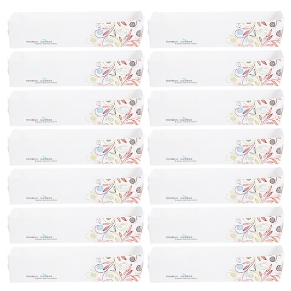 SHINYPASING 200Pcs White Cardboard Paper Food Containers for General Users in Hotels Cafeterias