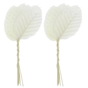 SHINYPASING 200Pcs White Polyester Fake Leaf Decor For Wedding Party Classroom Hall Dining Hall Household Leaf Decor