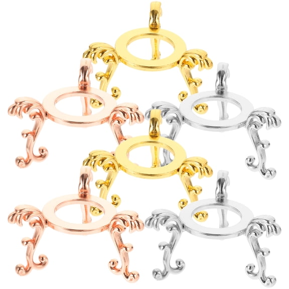 SHINYPASING 6Pcs Crystal Ball Metal Holder Zinc Alloy Support Base for Spherical Objects Home and present Option