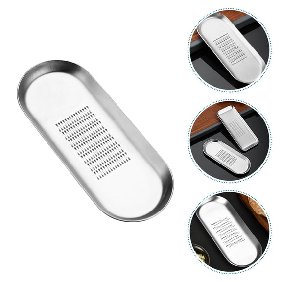 SHINYPASING Garlic Mincer 1Pcs Silver 15X6X1.5CM For Easy Grating and Slicing in Kitchen