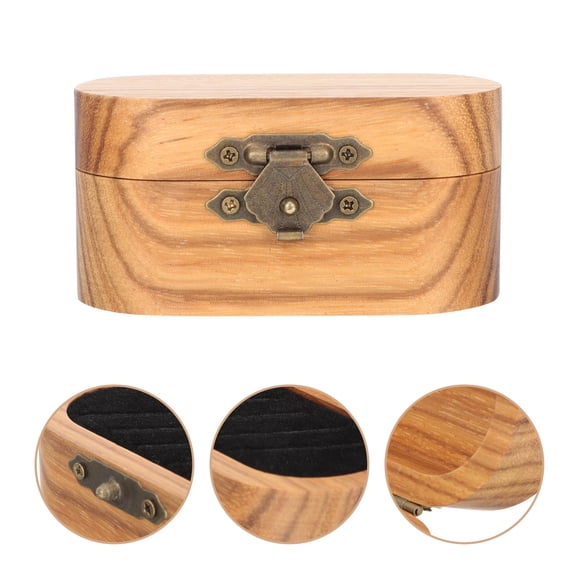 SHINYPASING Guitar Pick Storage Case 1Pack Rectangular Wooden Box for Guitarists and Travelers