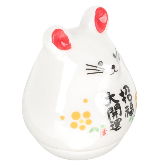 SHINYPASING Mouse Figurine Ceramic Tabletop Ornament present Recipients Home Atmosphere Enhancement 1Set