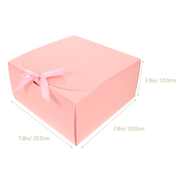 SHINYPASING Paper Cake Boxes with Elegant Bowknot for Bakery and Gift Wrapping Suitable for Regular Sized Cakes 6 Pieces
