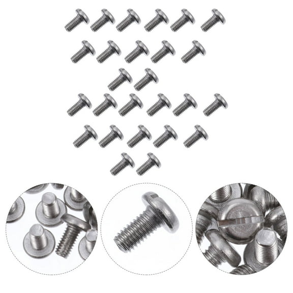 SHINYPASING Round Head Screws 100Pcs for Everyday Use 0.3in x 0.2in Silver Stainless Steel