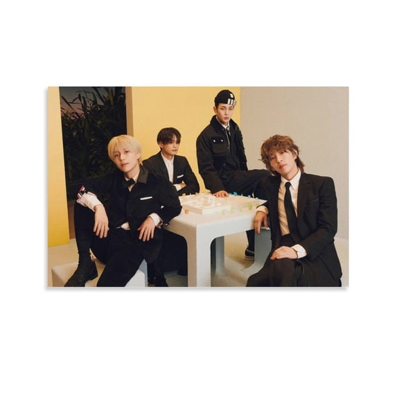 SHINee Boy Band Poster South Korean K-pop Painting On Canvas Wall Art Poster Scroll Picture Print Living Room Walls Decor Home Posters 12x18inch(30x45cm)