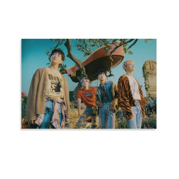 SHINee Boy Band South Korean K-pop Poster Picture Print Canvas Poster Wall Paint Art Posters Decor Modern Home Artworks Gift 12x18inch(30x45cm)