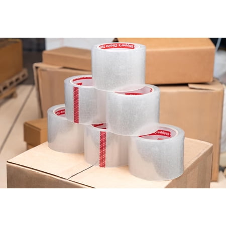 SHIPPER'S CHOICE TAPE 2-inch-Wide Clear Packing Tape, 36 Rolls, Super Adhesive, Large Rolls, Suitable for Commercial or Domestic Packaging & Moving-Related Jobs.