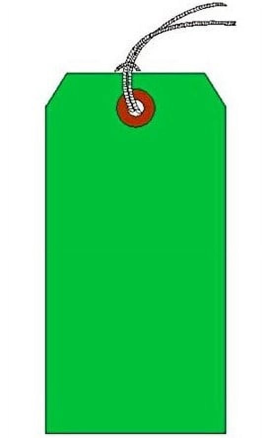 SHIPPING TAG, HVY. WT., DK GREEN, SZ #3 (1-7/8" X 3-3/4") BOX OF 1000, LOOPED STRING