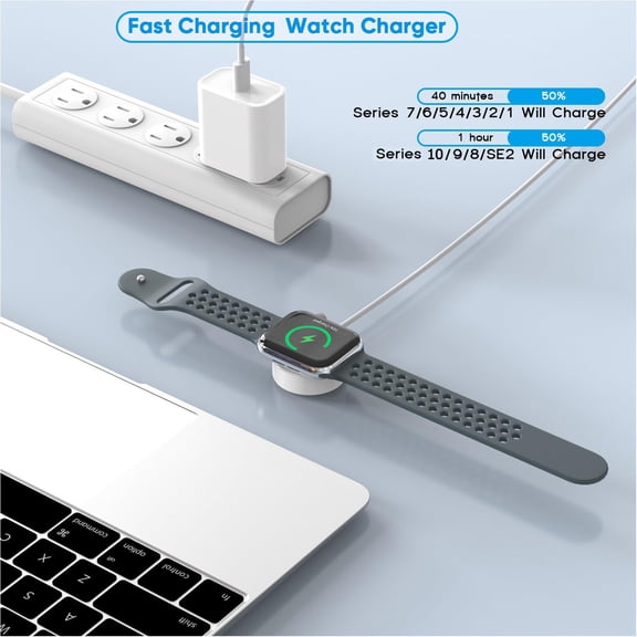 SHIQI-Fast Charging for Apple Watch Charger,2Pack PD USB C Fast iWatch Charger Block with 6FT Magnetic Wireless Cable for iWatch Charging Compatible with Apple Watch Series 11/10/9/8/7/6/SE2/5/4/3/2/