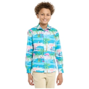 OppoSuits Teen Boys' Shirts SHIRT LS Flaminguy Teen Boys - US 16Y Multicolor