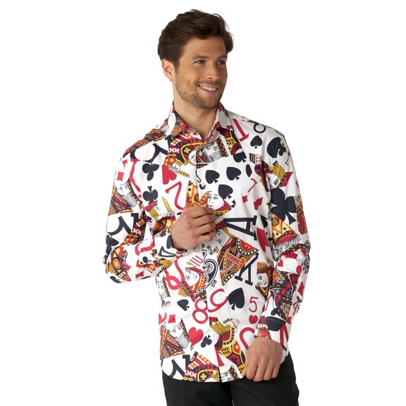 OppoSuits Men's Shirts SHIRT LS King of Clubs - XL Multicolor