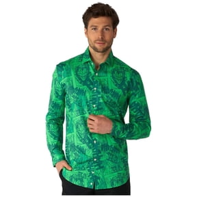 OppoSuits Men's Shirts SHIRT LS The Joker - L Green