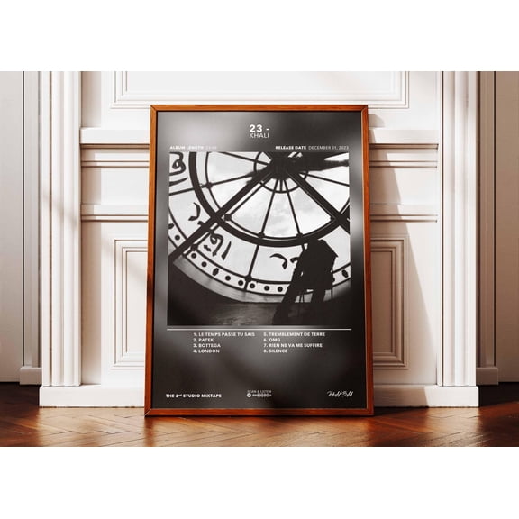 SHIRVA 23 Khali Album Poster, Rap Album Poster, Album Wall Art, Music Album Poster, French Rapper Poster, Poster Canvas, Unframed Paper Poster 8x12in