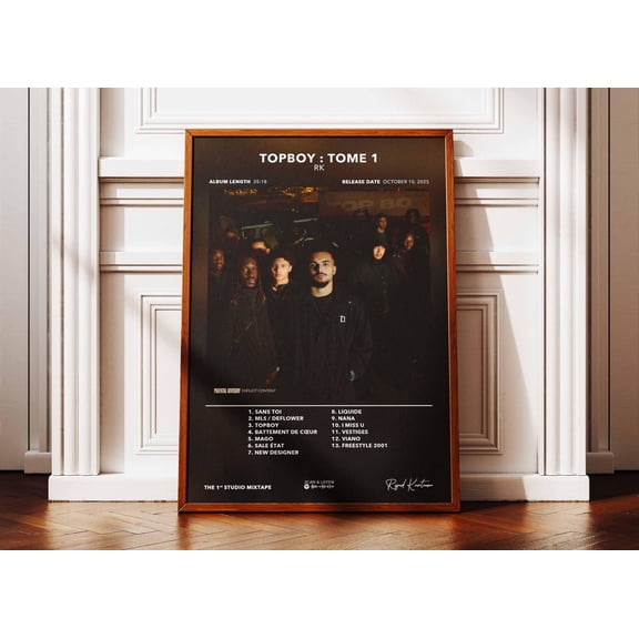 SHIRVA RK Album Poster, Topboy Volume 1, Neverland Album Poster, Rap Album Poster, Album Wall Art, Music Album Poster, French Rapper Poster, Poster Canvas, Unframed Paper Poster 8x12in