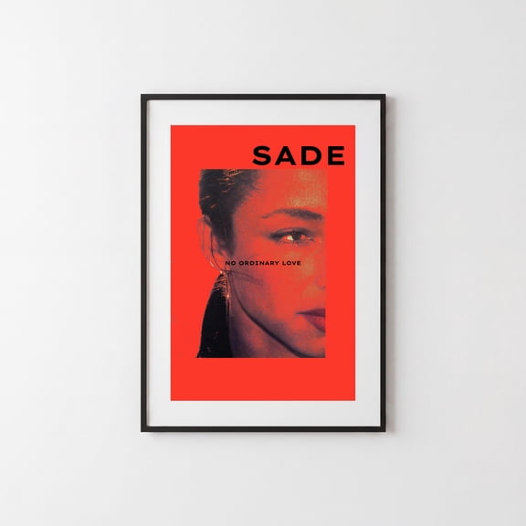 SHIRVA Sade No Ordinary Love Poster | Iconic Orange Album Wall Art | Y2K Music Aesthetic Print | Retro R&B Home Decor | 90s Music Band Gift, Unframed Paper Poster 8x12in