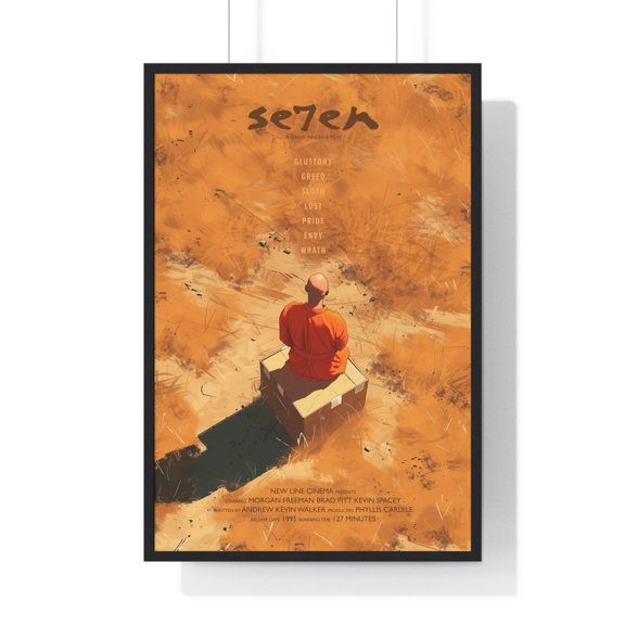 SHIRVA Seven Movie Poster Minimalist Art Print Canvas, Unframed Paper Poster 12x18in