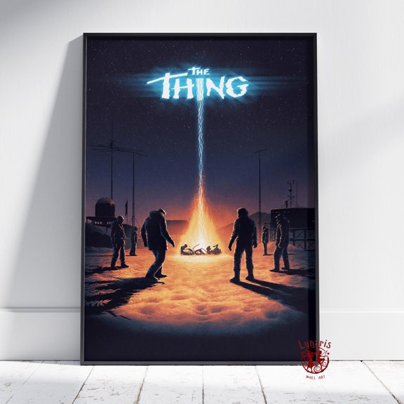 SHIRVA The Thing Poster, MacReady Wall Art Canvas Print, Movie Poster Gift, Unframed Paper Poster 12x18in