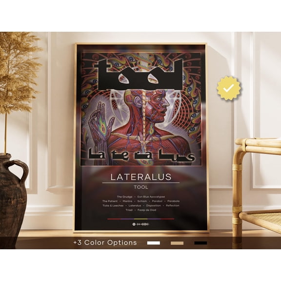 SHIRVA Tool Lateralus Album Poster, Album Cover Rock Music Poster, Poster Prints, Wall Decor, Poster Canvas, Unframed Paper Poster 8x12in