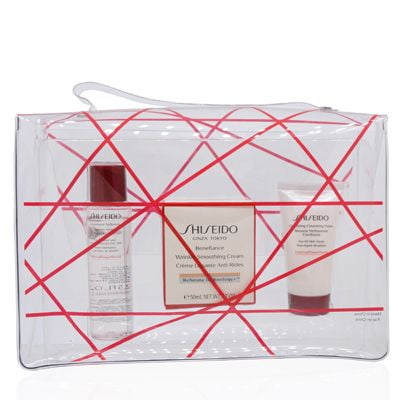 SHISEIDO SHISEIDO/GINZA TOKYO WRINKLE SMOOTHING 3 PC. SET IN LUCITE CASE $138 VALUE