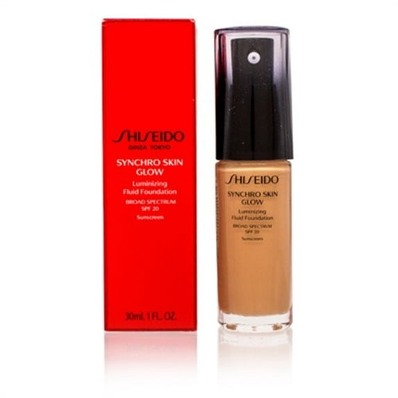 SHISEIDO SYNCHRO SKIN GLOW FOUNDATION 1.0 OZ ROSE SHISEIDO/SYNCHRO SKIN GLOW LUMINATING FLUID FOUNDATION (3) ROSE 1.0 OZ (30 ML) SPF 20