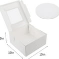 thumbnail image 1 of ADDHAT White Cake Boxes with Window Transparent Design for Storage Safe and Paper 10 Inch, 1 of 6