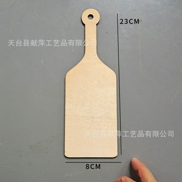 GOOHOCHY Wooden Cutting Board Set of 10 Beige Small Craft Boards with Handle for Home Use and DIY Projects