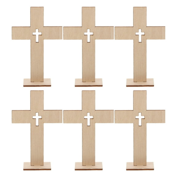 ADDHAT Wall Decor Cross Beige 12Pcs 4.45X2.87X0.98In